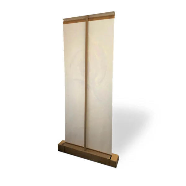 Back of the Cardboard Roller Banner
