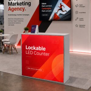 Lockable LED Exhibition Counter