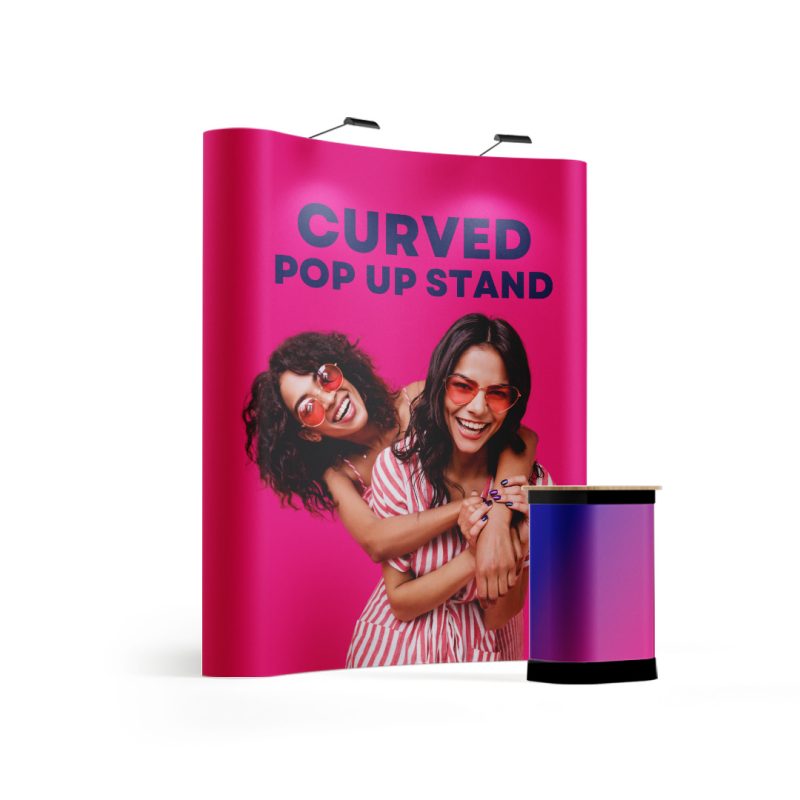 Curved Pop Up Display Stand