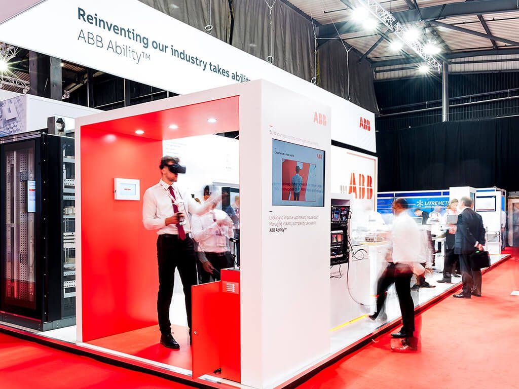 ABB Bespoke Hire Exhibition Stand side view