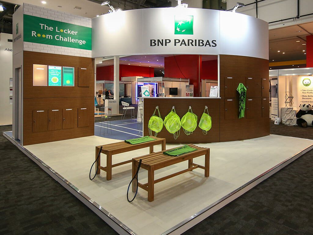 BNP Paribas Exhibition Stand front side
