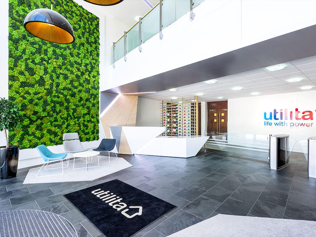 Utilita Energy revamped reception and welcome area