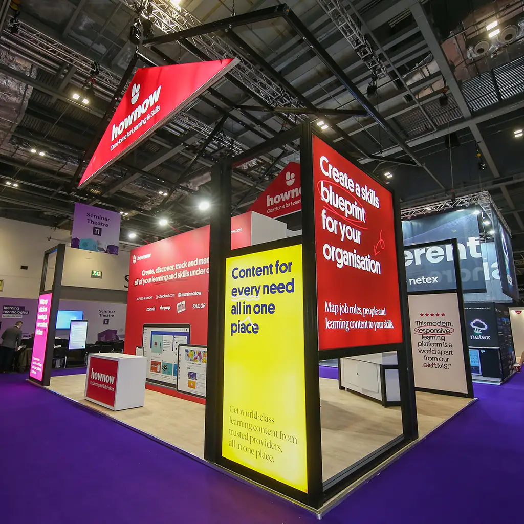 Backlit fabric banner exhibition stand